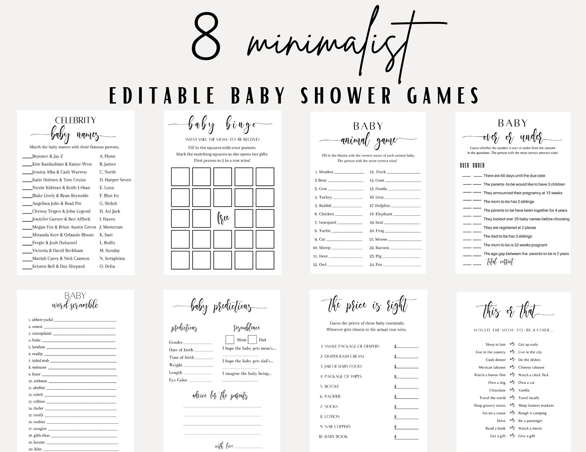 Easy Baby Shower Games
