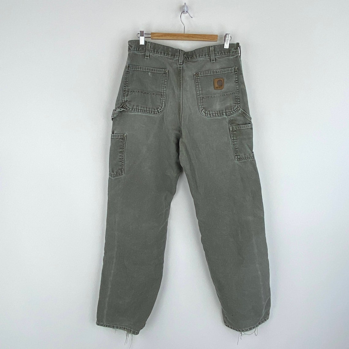 Carhartt Dungaree Fit Double Knee Vintage Workwear Pants Size Etsy