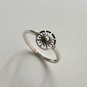 Sterling Silver Sun Ring, Crescent Sun Ring, Sun Face Ring, Love Ring ...