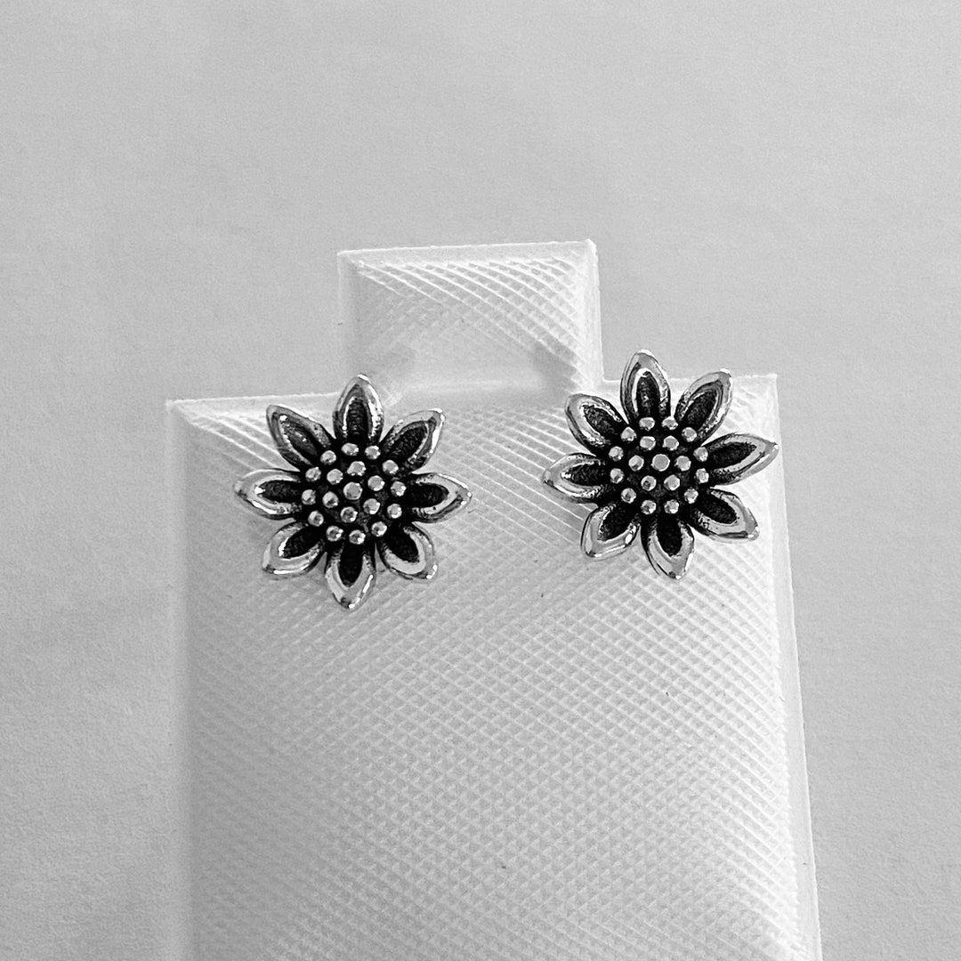 Sterling Silver Assorted Sunflower Earrings Blooming Lotus Etsy