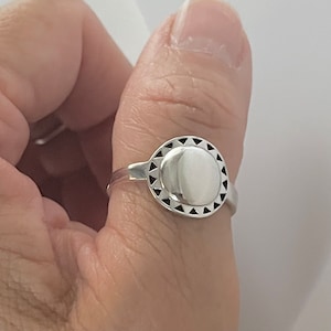Blazing Sun Sterling Silver Statement Ring: Celestial Jewelry