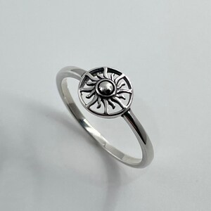 Sterling Silver Sun Ring, Crescent Sun Ring, Sun Face Ring, Love Ring ...