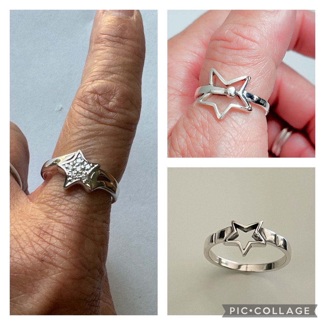 Sterling Silver Shooting Star Open Band Ring - .925 Silver, Sizes 4 To 10, Wholesale Style - View #3