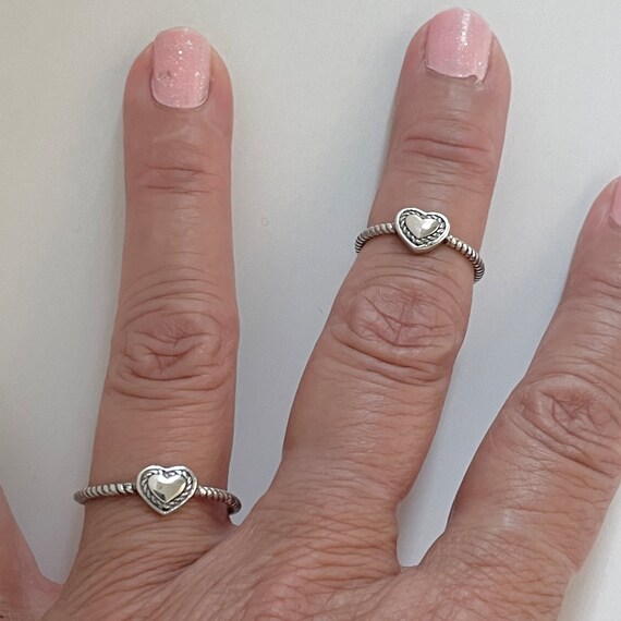 Clear heart on sale beaded ring