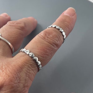 Sterling Silver Dove Heart Ring: Religious Promise Band