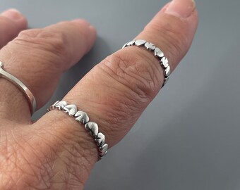 Sterling Silver Dove Heart Ring: Religious Promise Band