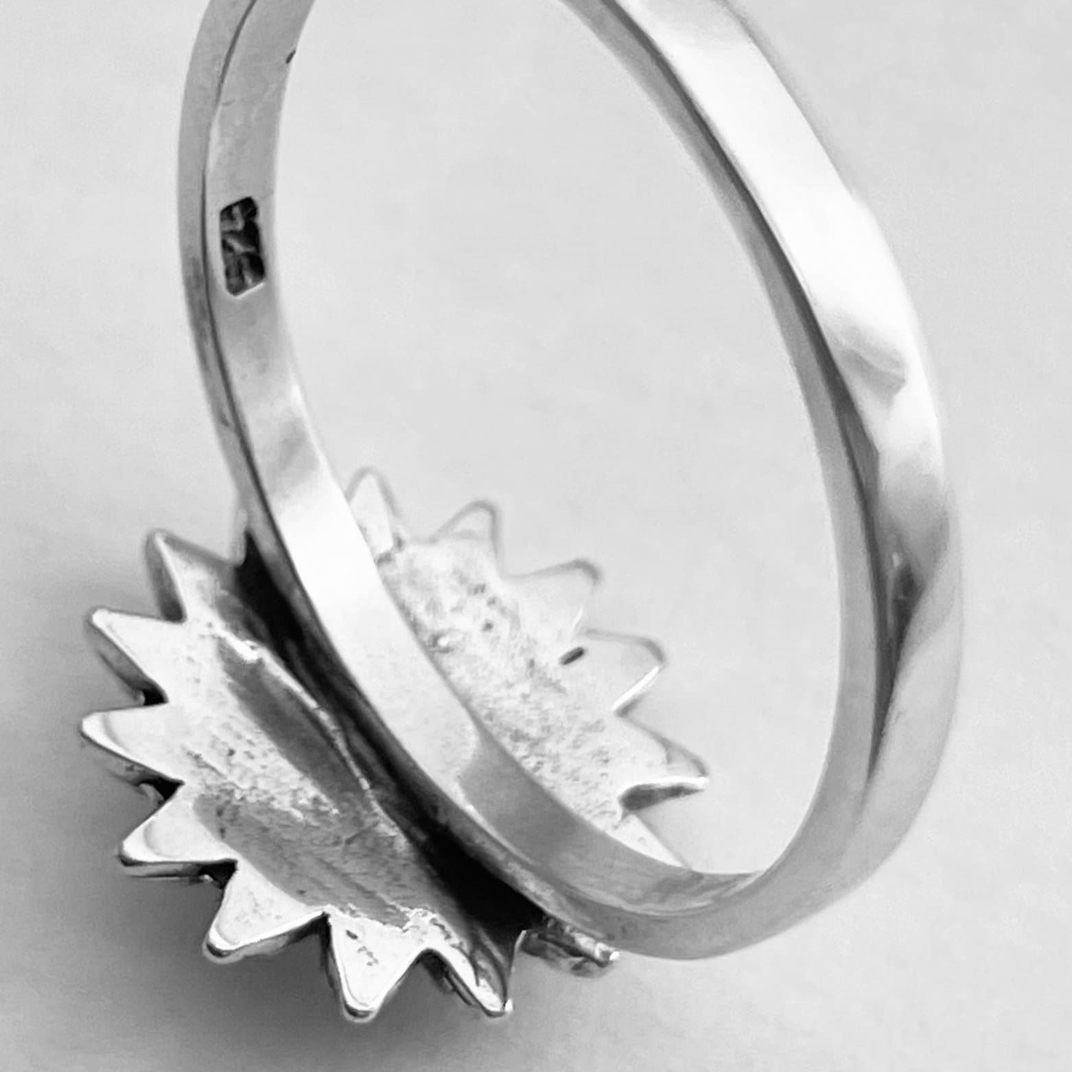 【韓国のみ】 TOWTOW.ARCHIVE Celestial Ring Silver Sterling Silver Sun and Moon Ring, Sunshine Ring, Silver