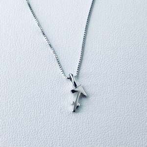 Sterling Silver Tiny Sagittarius Sign Necklace, Zodiac Pendant, Astrology Necklace, Horoscope Necklace, Dainty Chain, Sagittarius Necklace