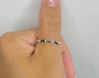 Aquarius Zodiac Sterling silver ring, Dainty Ring, astrology ring, horoscope ring, zodiac ring, silver Aquarius ring.