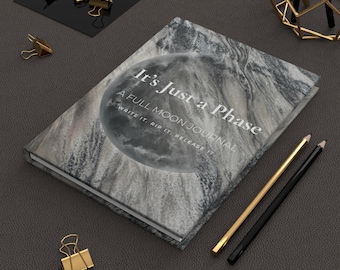 Full Moon Blank Journal Hardcover Journal Matte