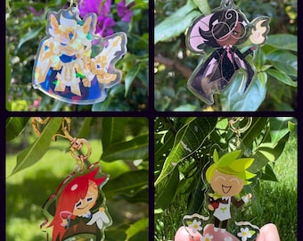 Madeleine, Espresso, Vampire, & Herb Cookie Acrylic Charms Keychains