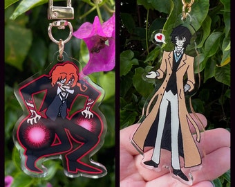 Corruption & Sexy Bandaged Man Acrylic Charms Keychains