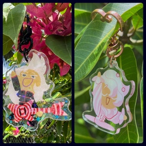 Rockstar & Whipped Cream Cookie Acrylic Charms Keychains