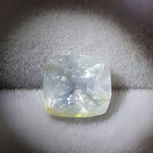 0,845 ct weißer Saphir Burma 100 % natürlicher unbeheizter unbehandelter unbehandelter Edelstein Saphir