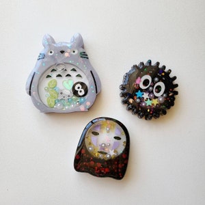 Kawaii handgemaakte hars shaker sleutelhanger bedels badge haspels