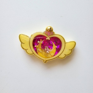 Moon Girl Crisis Resin Shaker Phone Grip Badge Reel