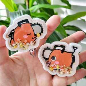 Kawaii handmade resin shaker phone grip badge reel