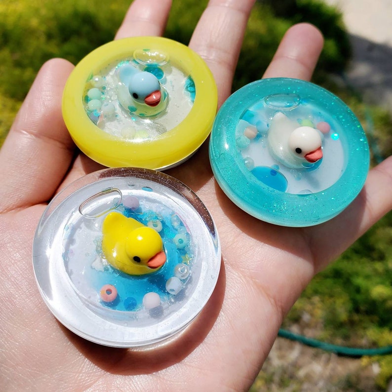 Customizable Swimming Rubber Duck Accessories Grip Resin Etsy