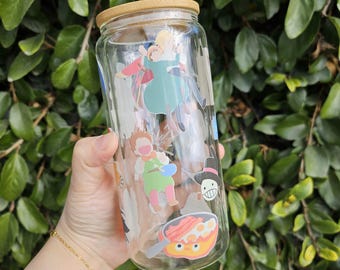Kawaii Cute Double insulated glass tumbler Howl's Moving Castle