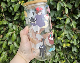 Kawaii Cute Double insulated glass tumbler Kiki Witch