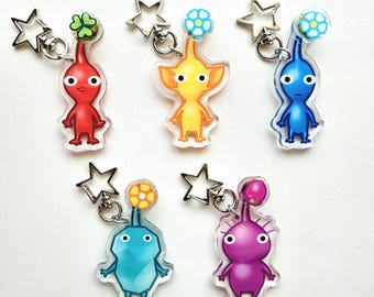Llavero giratorio con temática de juego kawaii