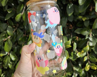 Vaso de vidrio de doble pared Kawaii