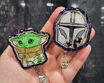 Carretes de insignia de amuleto de coctelera de resina hechos a mano / empuñaduras de teléfono