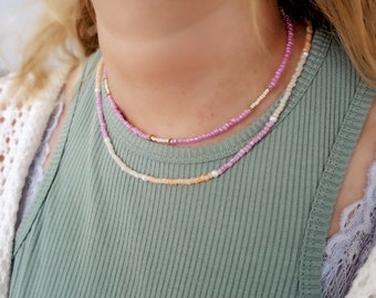 Perlenkette *Ibiza* bunte Halsketten / Perlenhalskette/ Perlenchoker /Rocailles /Pearlnecklace
