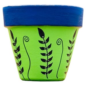 Hand Painted Terracotta Planter, 4inches/Hand Painted Flower Pot/Terracotta Planter/Handmade Spring Decor/Garden Decor/Gardening Art