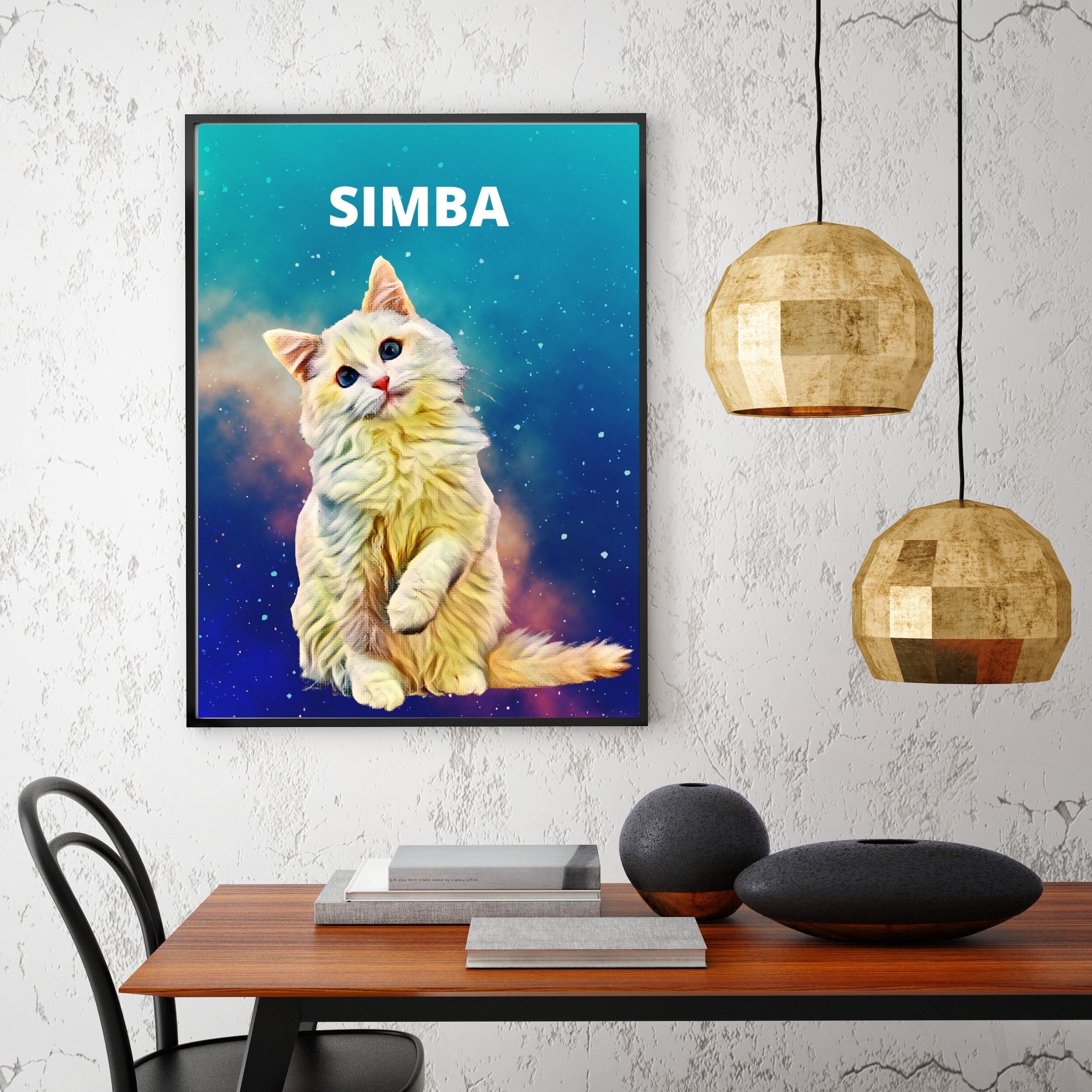 Dog Wall art Custom Pet Portrait From Photo download digital | Etsy