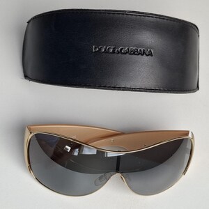 Dolce & Gabbana DG 2005 authentische Oversized Damen Sonnenbrille Made in Italy + original Etui