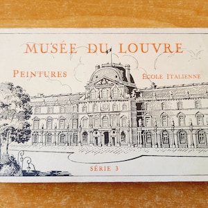 Braun et Cie (1910) Musée du Louvre Peintures Livro de pinturas italianas 24 peças Cartões postais Paris