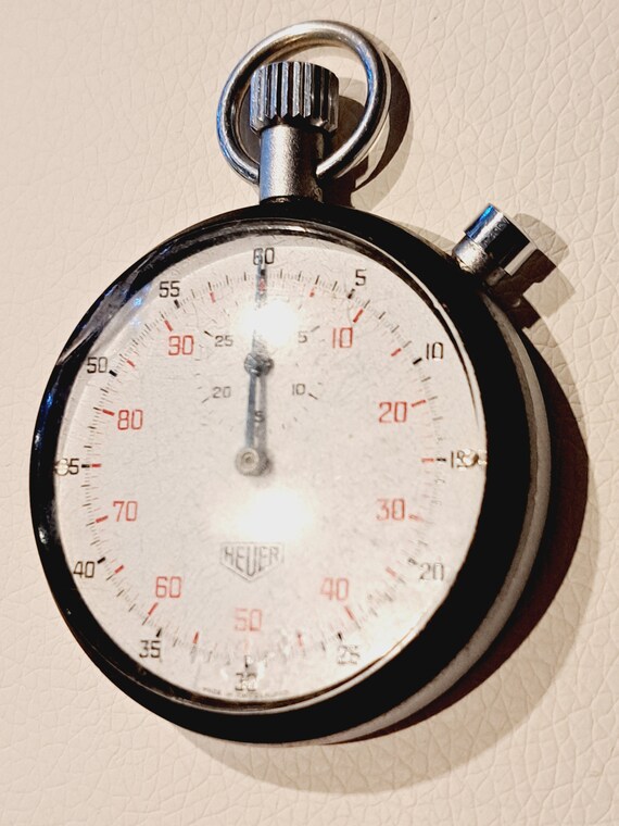 Vintage rare Heuer Stopwatch Cal. 7700 Valjoux Sw… - image 4