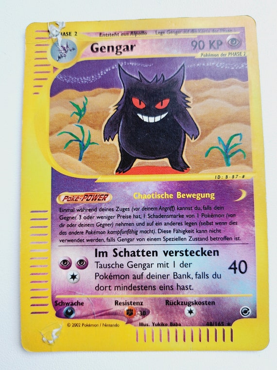 Rare Pokémon - 1 Card Gengar Holo 2002 Nintendo Pokemon Rare Pokémon - 1 Card Gengar Holo 2002 Nintendo Pokemon