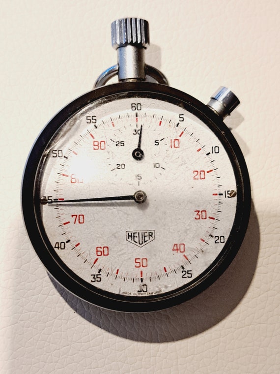 Vintage rare Heuer Stopwatch Cal. 7700 Valjoux Sw… - image 1