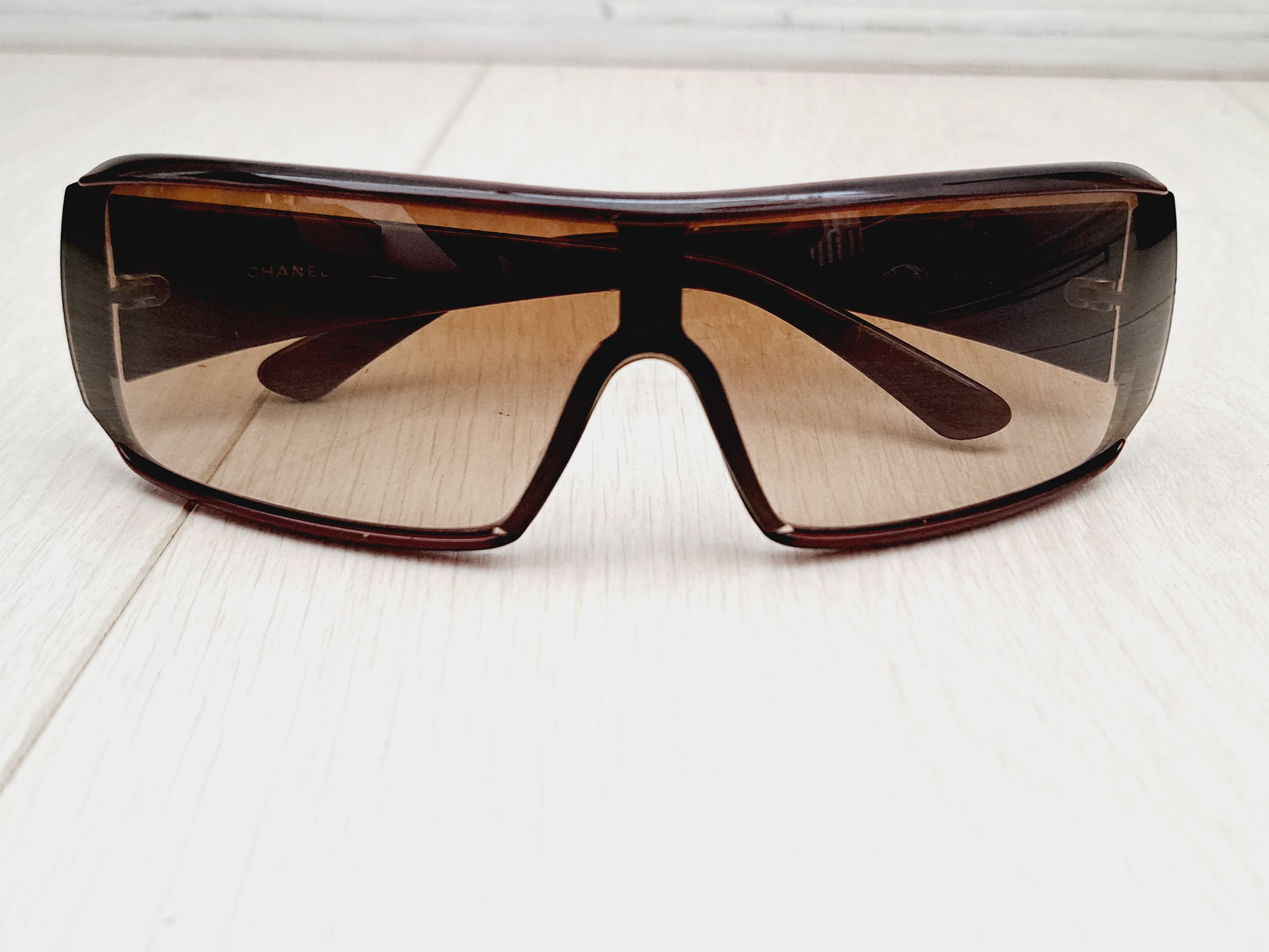 Chanel Beige/Brown Gradient 5103 Shield Sunglasses Chanel