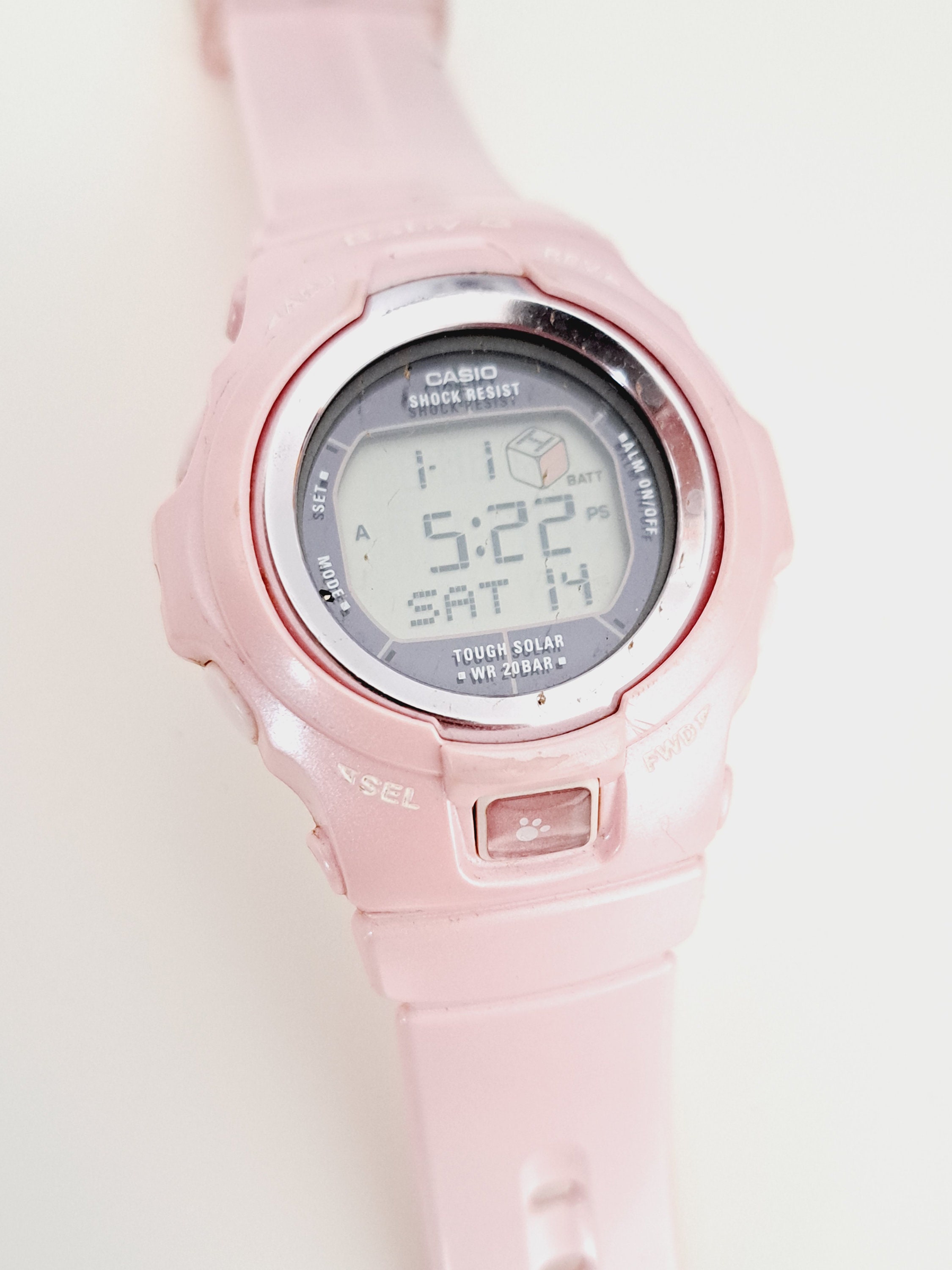 Vintage Casio Baby-g Puppy's Party Tough Solar Sport Watch BGR Vintage Casio Baby-g Puppy's Party Tough Solar Sport Watch BGR