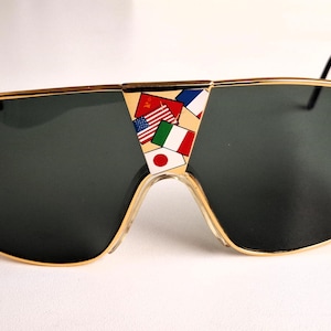 Vintage retro 80s Alpina Talking Glasses registered concept United Colours sunglasses made in Germany