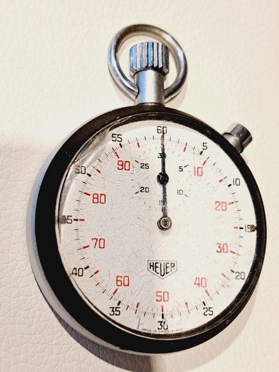 Vintage rare Heuer Stopwatch Cal. 7700 Valjoux Sw… - image 3