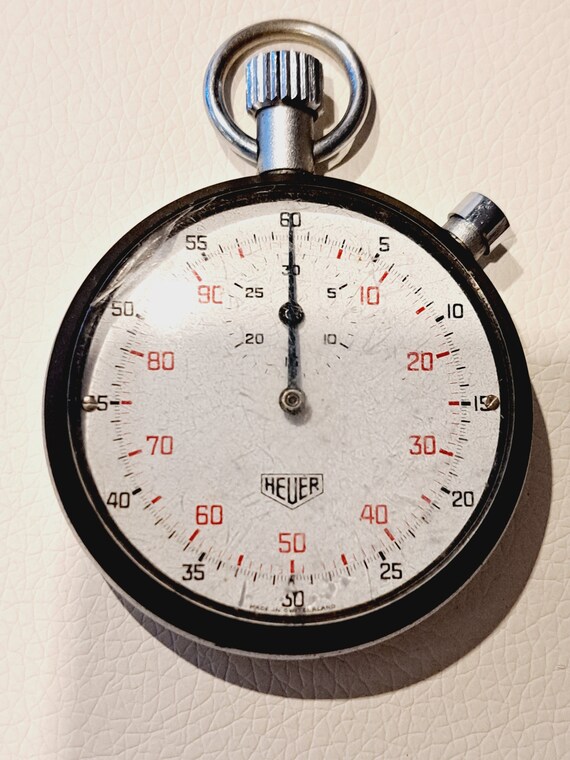 Vintage rare Heuer Stopwatch Cal. 7700 Valjoux Sw… - image 2
