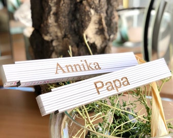 Zollstock personalisiert *BEIDSEITIG OHNE AUFPREIS*mit Namen Meterstab Gravur  Geschenk Vatertag