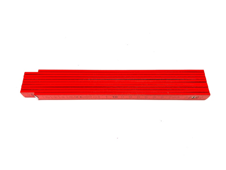 Zollstock personalisiert mit Namen Meterstab Gravur BEIDSEITIG Geschenk bunt rot