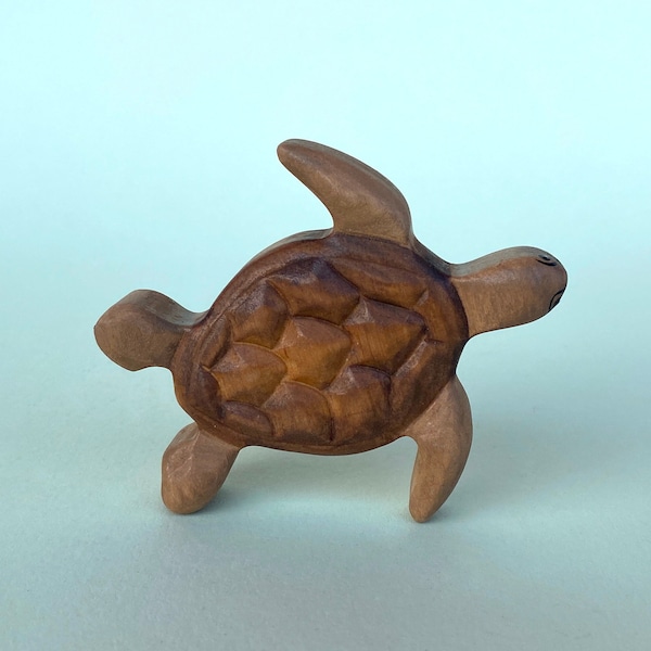 Turtle Wooden Toy - Sea Animals Wooden Toys - Marine Figurine - Wooden Animals Toys - Waldorf Wood Toy- Handmade Toys