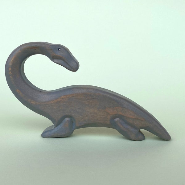 Wooden Dinosaur Toy Plesiosaurus, Waldorf Toy, Handmade Plesiosaurus Figurine