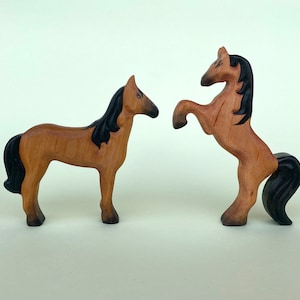 Wooden Farm Toy Horse, Handmade Toys, Wooden Animal Toys, Waldorf Toys, Wooden Farm Animals