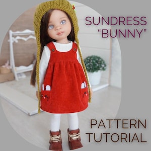 Pattern and tutorial for the Bunny Sundress for the Paola Reina doll.