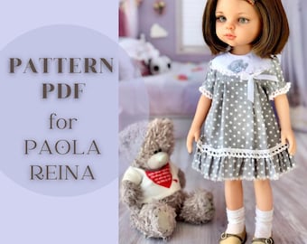 Dress pattern pdf for paola reina 32-34 cm