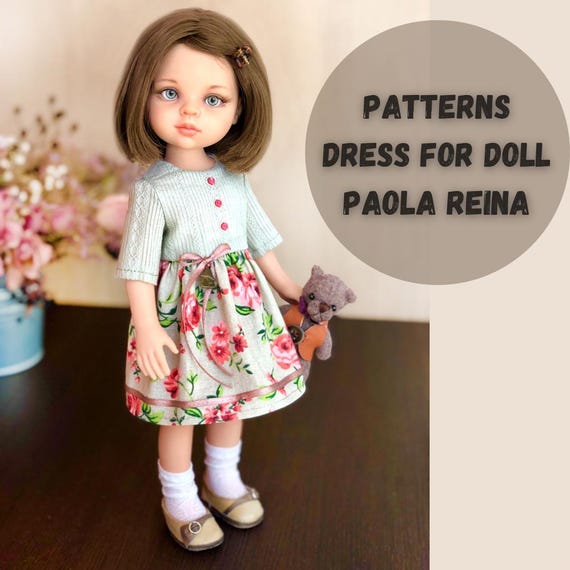 パオラ・レイナ人形用のエレガントなドレスのパターン。 - Etsy 日本