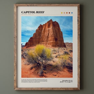 Capitol Reef National Park Poster • Premium Quality Fine Art Print • Matte Finish • Modern Home Decor • Nature Landscape Photography