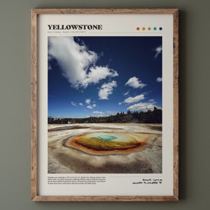 Yellowstone National Park Poster • Premium Quality Fine Art Print • Matte Finish • Modern Home Decor • Nature Landscape Photography